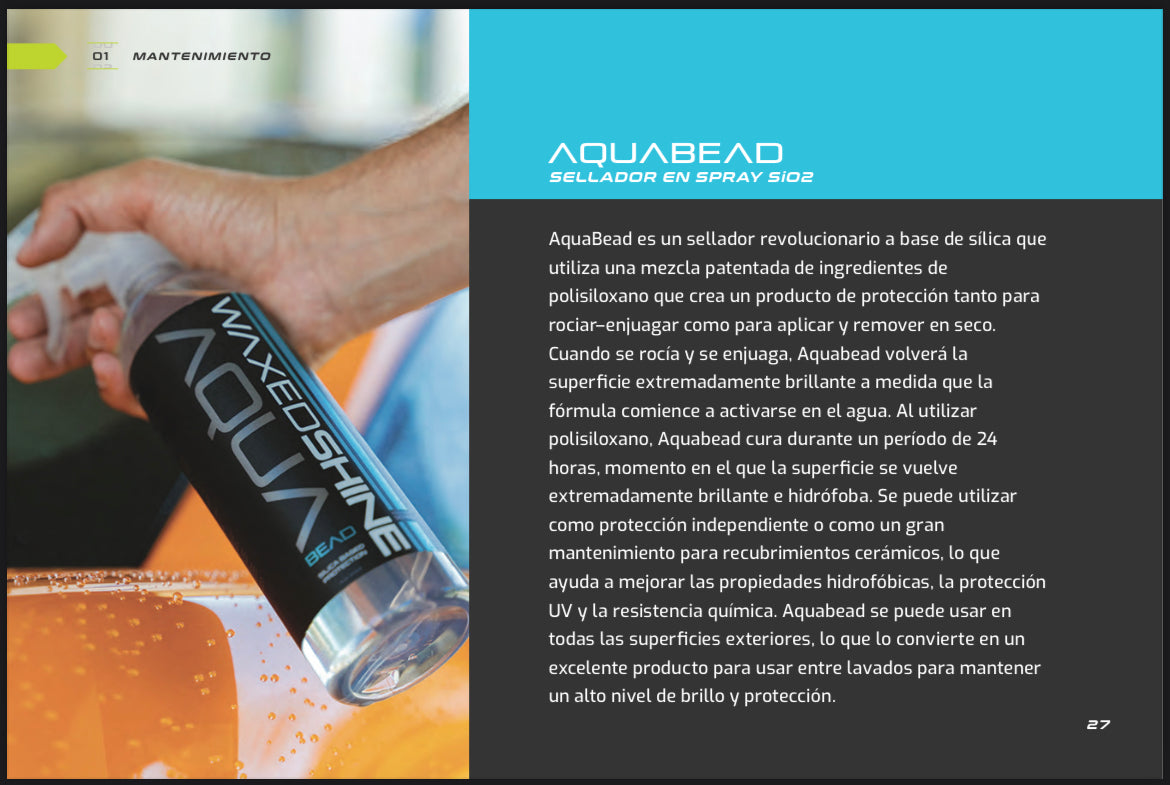 AquaBead - Silica based Protection - WaxedShine 16oz